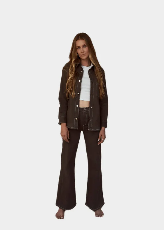 Penelope Shirt Jacket Olive Denim Jacket Leather Jacket Suede Jacket