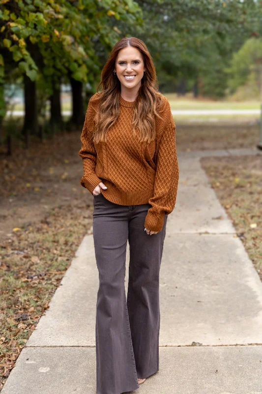 Holden Crew Neck Sweater - Nutshell Oversized Loose Flowy