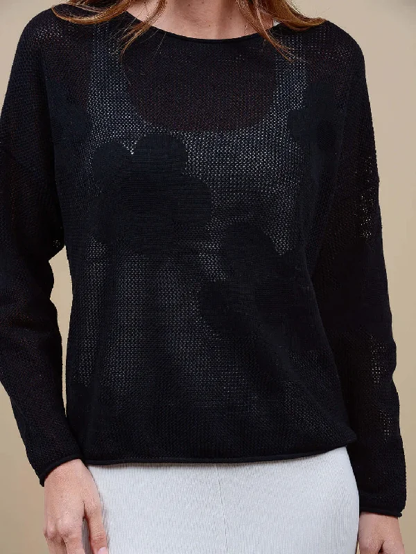 Kari Sweater in Black Machine Wash Dry Clean Hand Wash