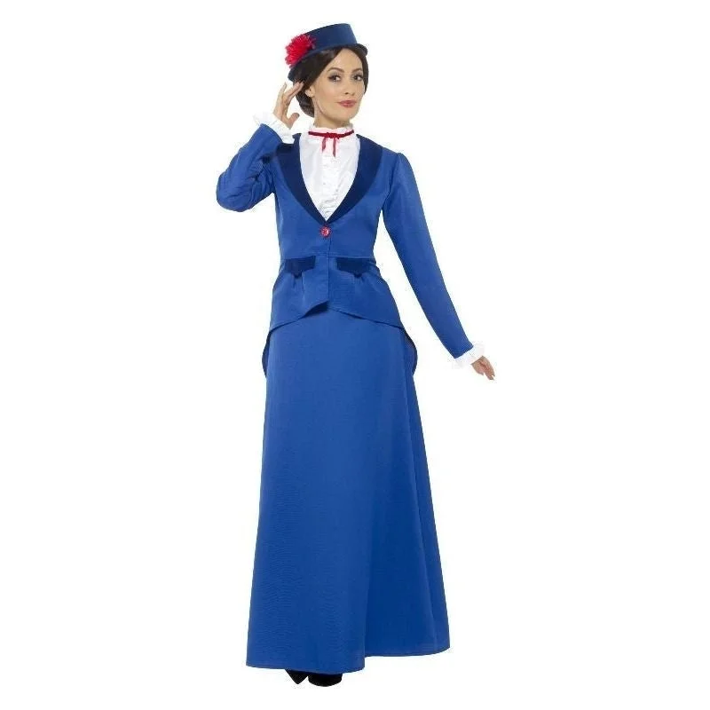 Victorian Nanny Costume Adult Blue Jacket Mock Shirt Skirt Hat Quilted Jacket Puffer Jacket Insulated Jacket Victorian Nanny Costume Adult Blue Jacket Mock Shirt Skirt Hat Quilted Jacket Puffer Jacket Insulated Jacket