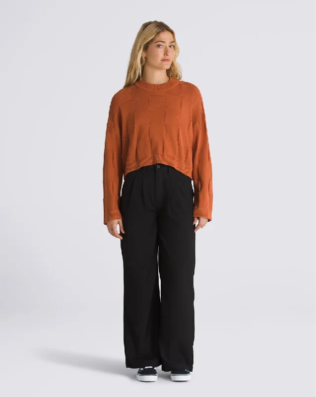 W CAMMILE CHECKER PULLOVER - Chandail de tricot à manches longues pour femmes - VANS Solo Sleeve Pullover