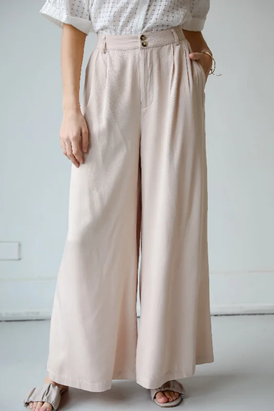 FINAL SALE - Confident Appeal Taupe Trouser Pants Trousers Business Professional