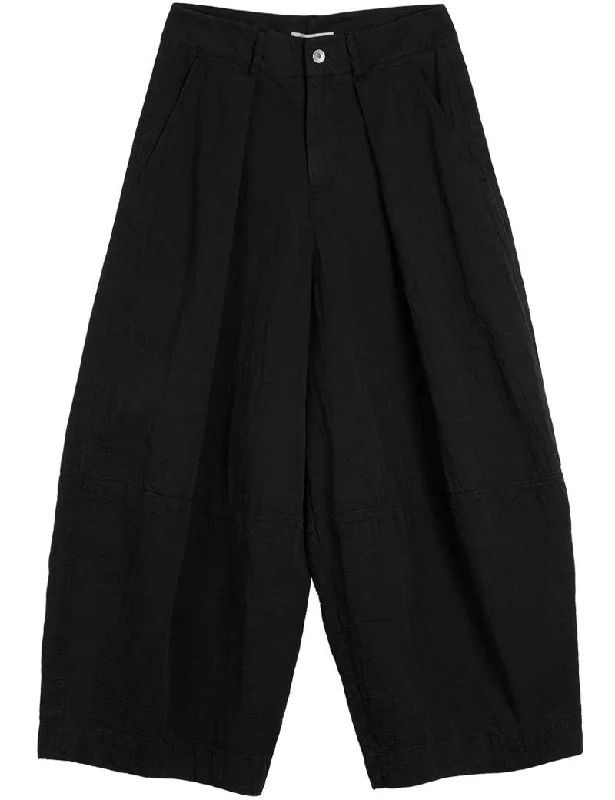 YMC Deadbeat Trousers Black Trousers Elastic Waist Soft