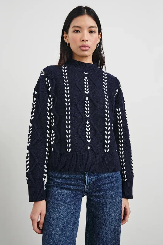 Rails - Tori Sweater in Midnight Boxy Sweater Fitted Sweater A-Line