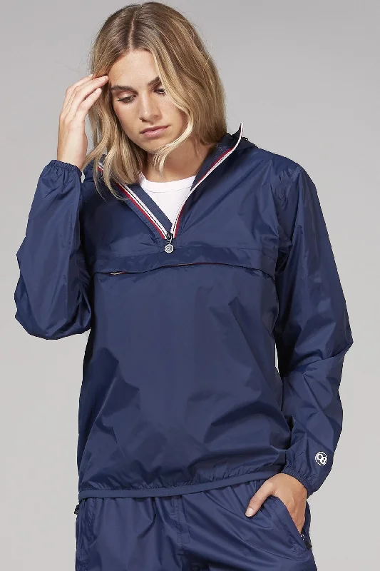 Women's Quarter Zip Navy Blue Waterproof Rain Jacket Zippered Jacket Buttoned Jacket Snapped Jacket Women's Quarter Zip Navy Blue Waterproof Rain Jacket Zippered Jacket Buttoned Jacket Snapped Jacket