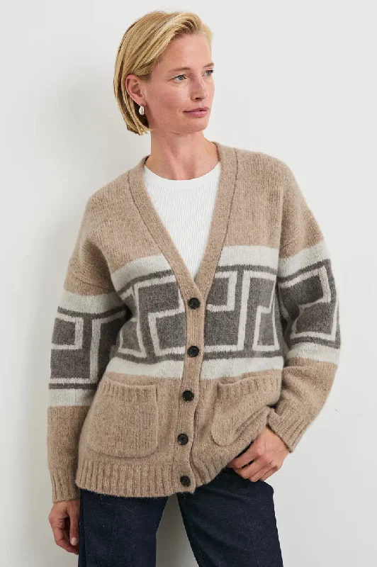 Rails - Chelsea Sweater in Aspen Trail Real Fur Shearling Chenille