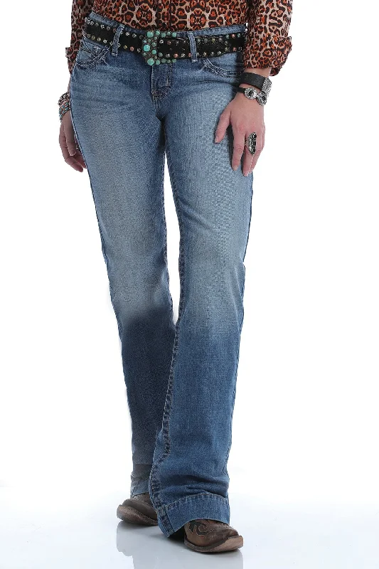 Women's Jayley Trouser Jean-Light Stonewash Trousers Office Stylish