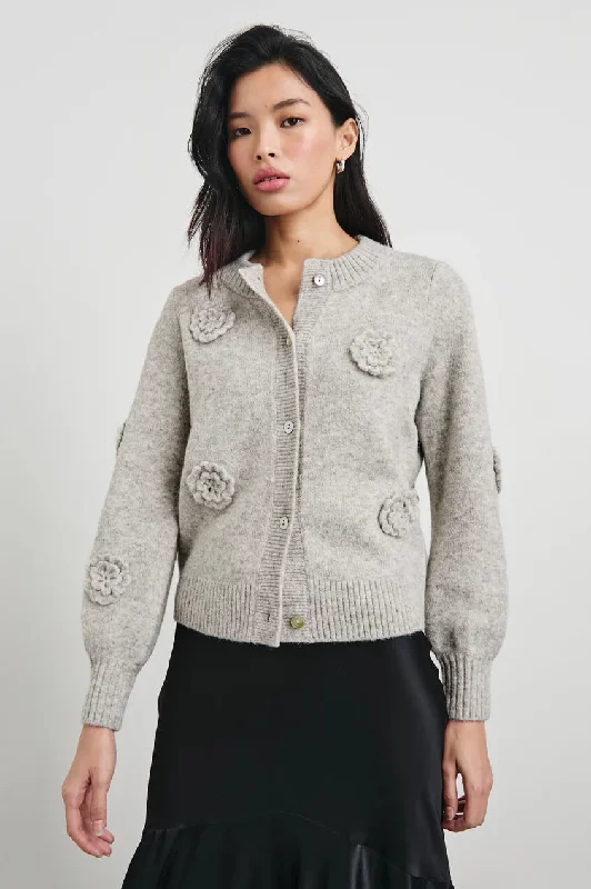 Rails - Francesca Sweater in Heather Grey Slim Fit Regular Fit Oversized