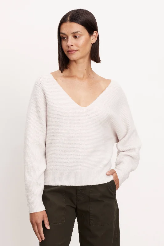 Jodie Dolman Sweater in Snow Chenille Blend Fleece Blend Nylon Blend