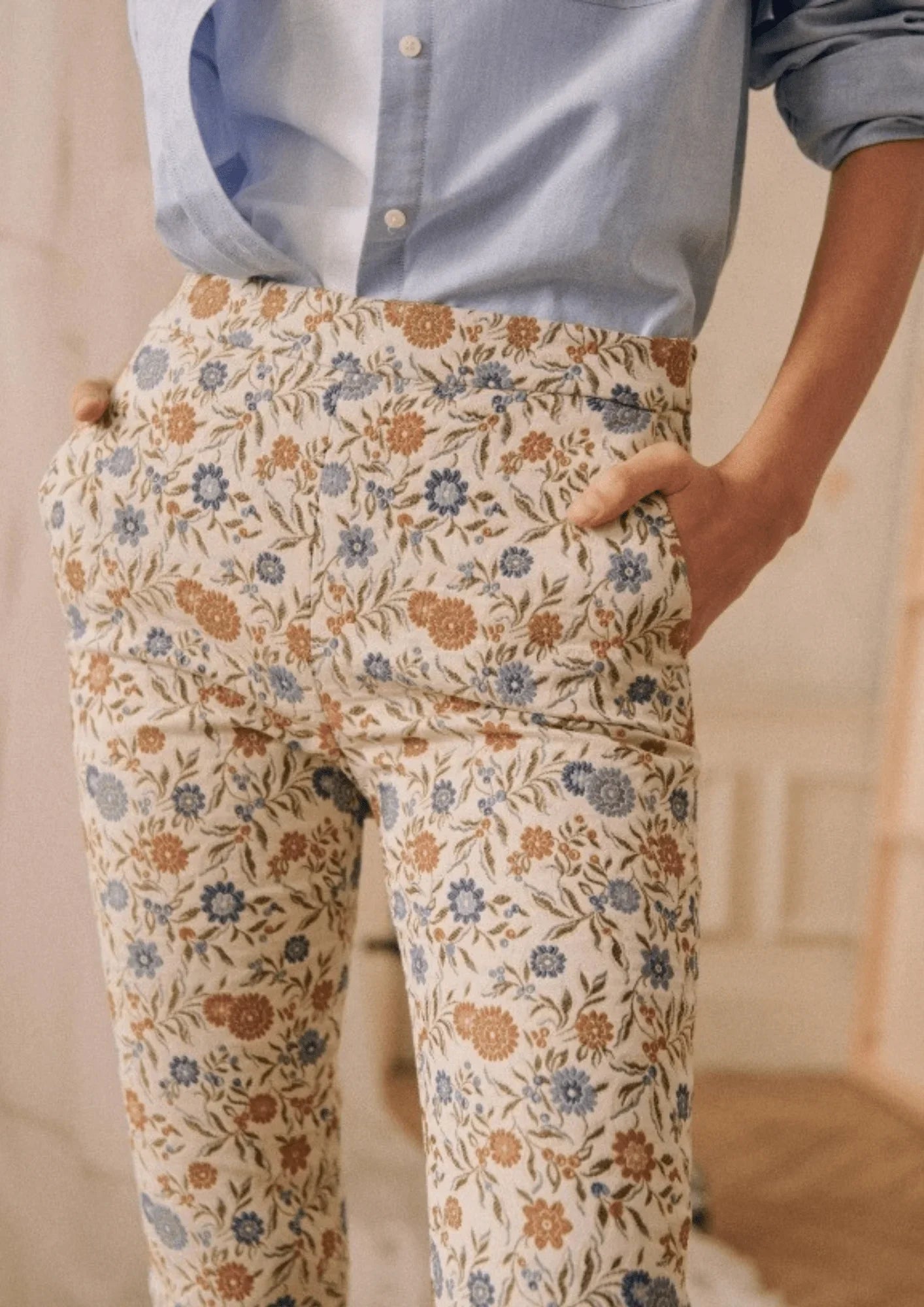 SEASONAL FLOWERS CLARA TROUSERS Trousers Business Professional