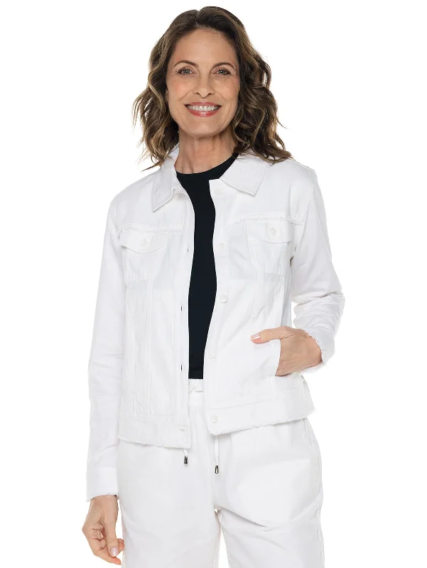 Women's Everglade Chambray Cropped Jacket | White Chambray Fleece Jacket Down Jacket Feather Jacket Women's Everglade Chambray Cropped Jacket | White Chambray Fleece Jacket Down Jacket Feather Jacket