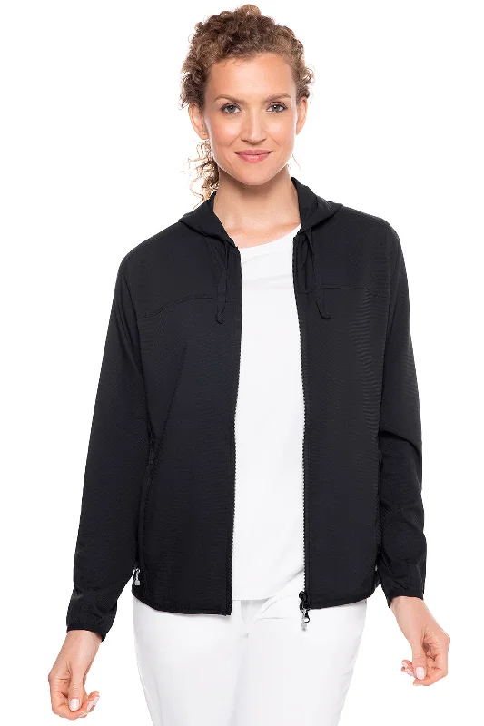 Women's Arcadian Packable Sunblock Jacket | Black Collared Jacket Crew Neck Jacket Turtle Neck Jacket Women's Arcadian Packable Sunblock Jacket | Black Collared Jacket Crew Neck Jacket Turtle Neck Jacket