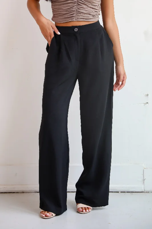 Aesthetic Attitude Black Trouser Pants Trousers Leather Faux
