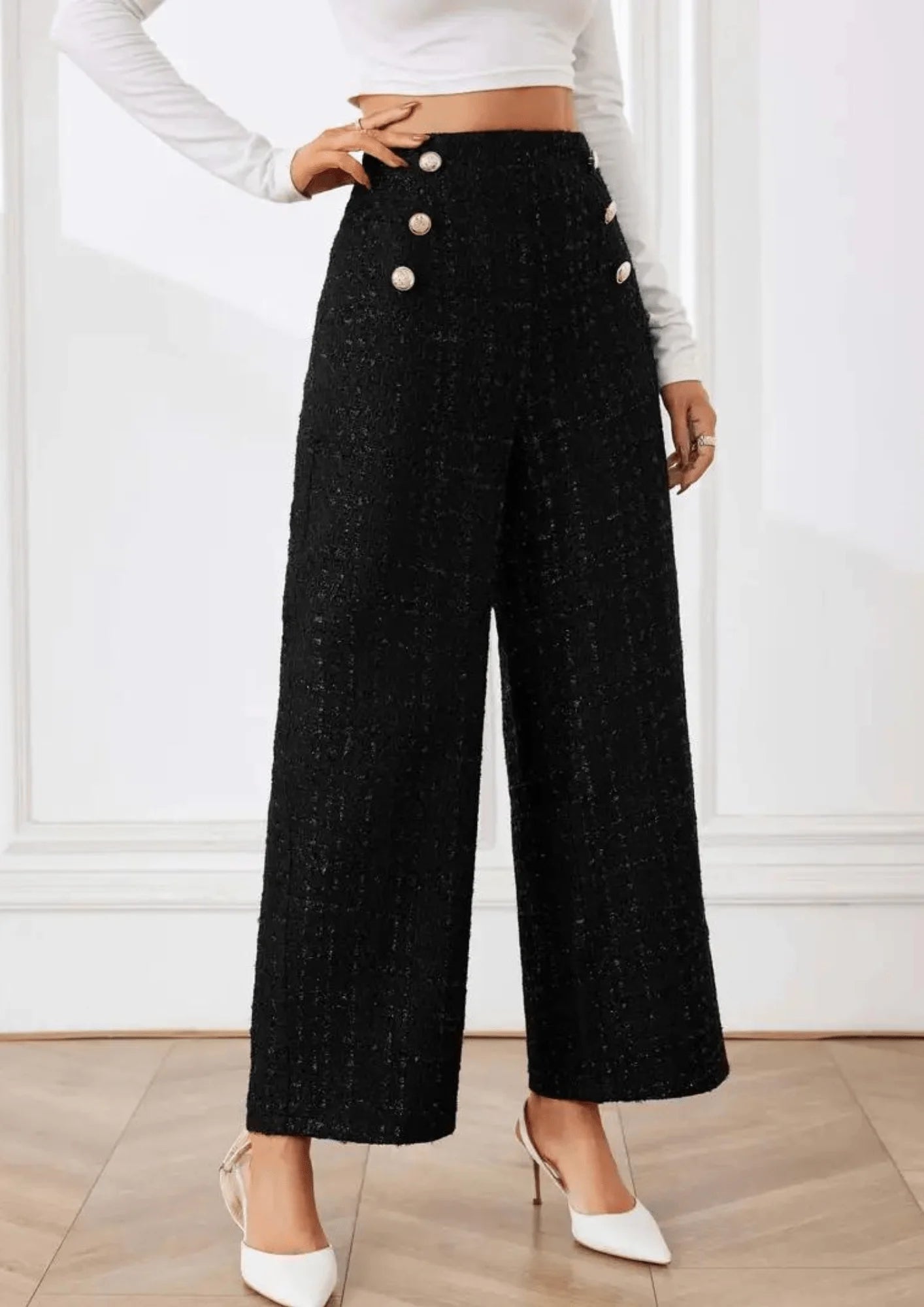BLACK TWEED TROUSERS Trousers Running Lightweight