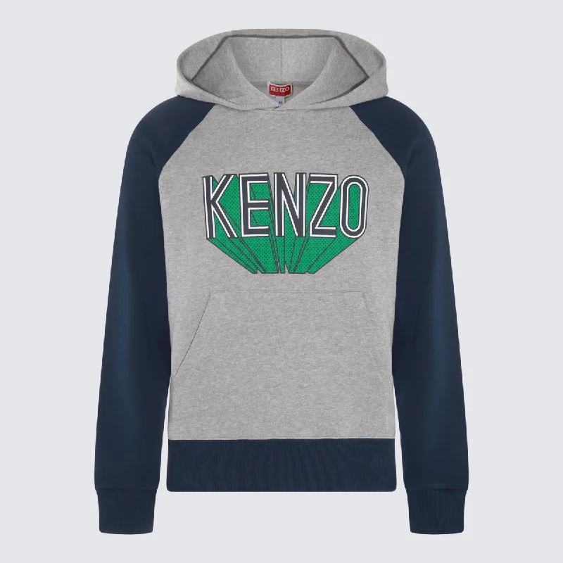 Kenzo Sweaters Grey Chenille Brocade Lace