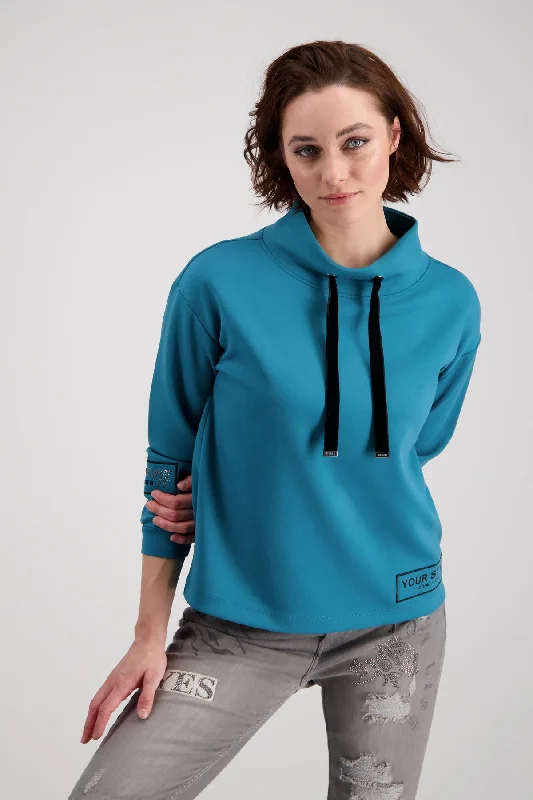 Pullover, petrol Slit Sleeve Stylish