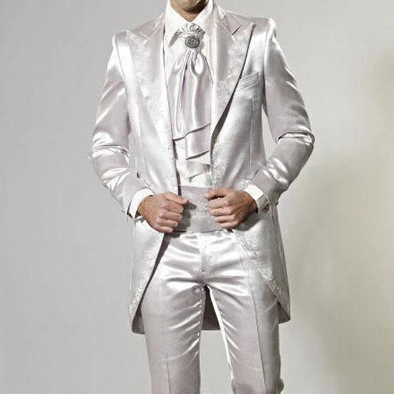 CINESSD Fashion Shinny Silver Tailcoat Embroidery Groom Tuxedos Men Prom Dresses Dinner Suit Groom Wear Wedding Tuxedos((Jacket+Pants) Corduroy Jacket Velvet Jacket Brocade Jacket CINESSD Fashion Shinny Silver Tailcoat Embroidery Groom Tuxedos Men Prom Dresses Dinner Suit Groom Wear Wedding Tuxedos((Jacket+Pants) Corduroy Jacket Velvet Jacket Brocade Jacket