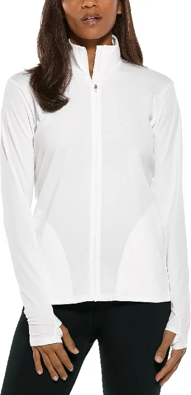 Women's Helani Water Jacket  | White Ribbed Jacket Pleated Jacket Ruffled Jacket