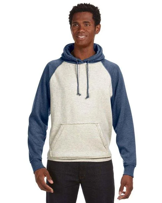 J America Adult Vintage Heather Pullover Hooded Sweatshirt JA8885 Saggy Sleeve Comfort