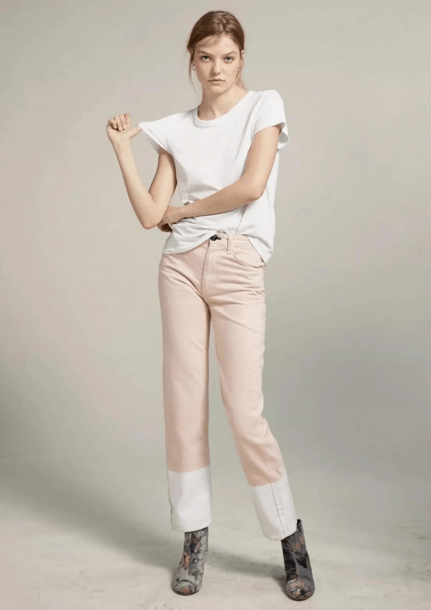 ROSE TROMPE L'OEIL DENIM TROUSERS Trousers Hiking Durable
