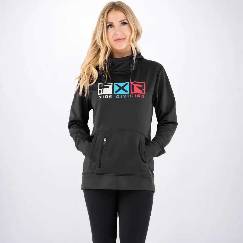 Women's Helium Tech Pullover Hoodie Shirred Sleeve Feminine