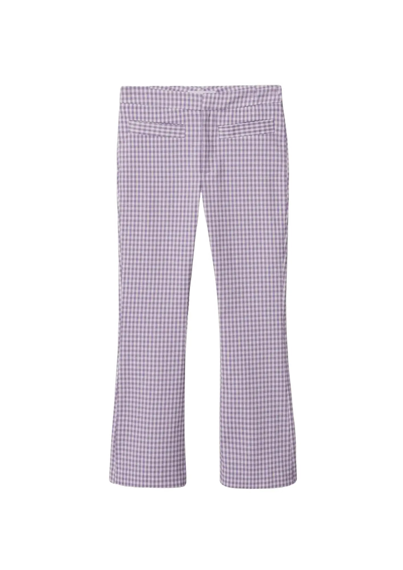 VIOLET CHECKERED TROUSERS Trousers Fall Fleece