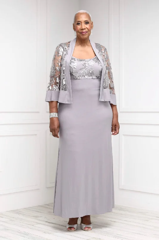 R&M Richards Plus Size Women 2 Piece Sequin Lace Jacket Long Dress Denim Jacket Leather Jacket Suede Jacket R&M Richards Plus Size Women 2 Piece Sequin Lace Jacket Long Dress Denim Jacket Leather Jacket Suede Jacket