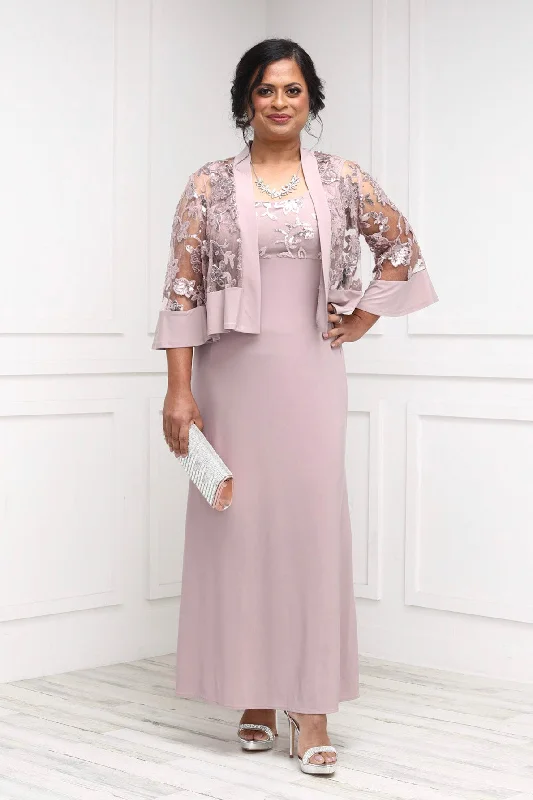 Petite Women's 2 Piece Sequin Lace Jacket Long Dress - Mother of The Bride Jacket Dress Wool Jacket Cashmere Jacket Tweed Jacket Petite Women's 2 Piece Sequin Lace Jacket Long Dress - Mother of The Bride Jacket Dress Wool Jacket Cashmere Jacket Tweed Jacket