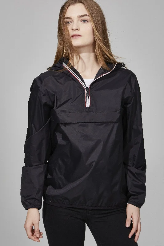 Women's Quarter Zip Black Waterproof Rain Jacket Striped Jacket Polka Dot Jacket Floral Jacket Women's Quarter Zip Black Waterproof Rain Jacket Striped Jacket Polka Dot Jacket Floral Jacket