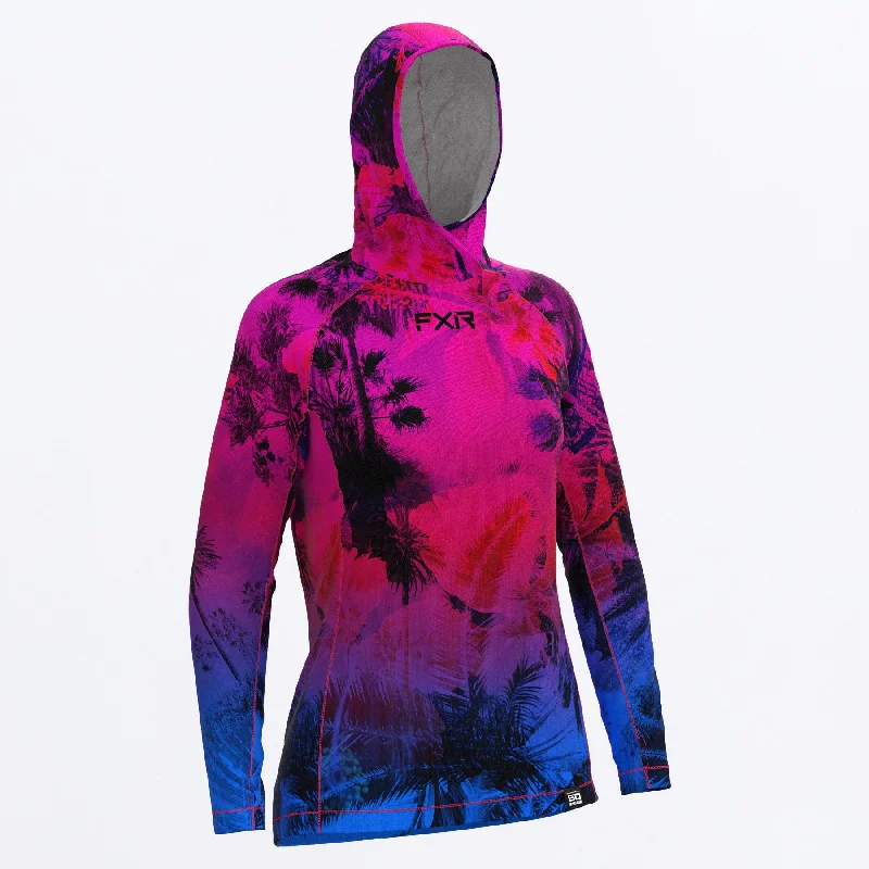 Women's Attack UPF Pullover Hoodie Short Puff Sleeve