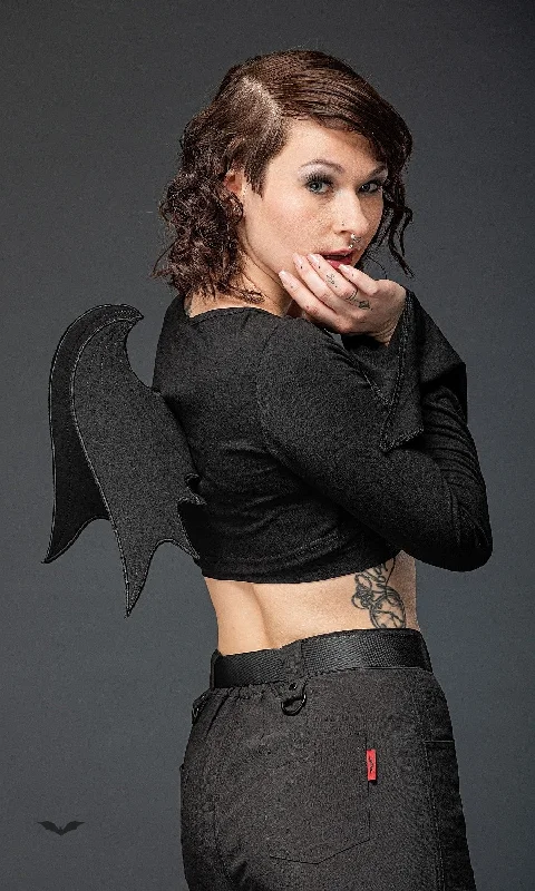 Queen of Darkness - Bolero jacket with wings on the backside V-Neck Jacket Boat Neck Jacket Square Neck Jacket Queen of Darkness - Bolero jacket with wings on the backside V-Neck Jacket Boat Neck Jacket Square Neck Jacket