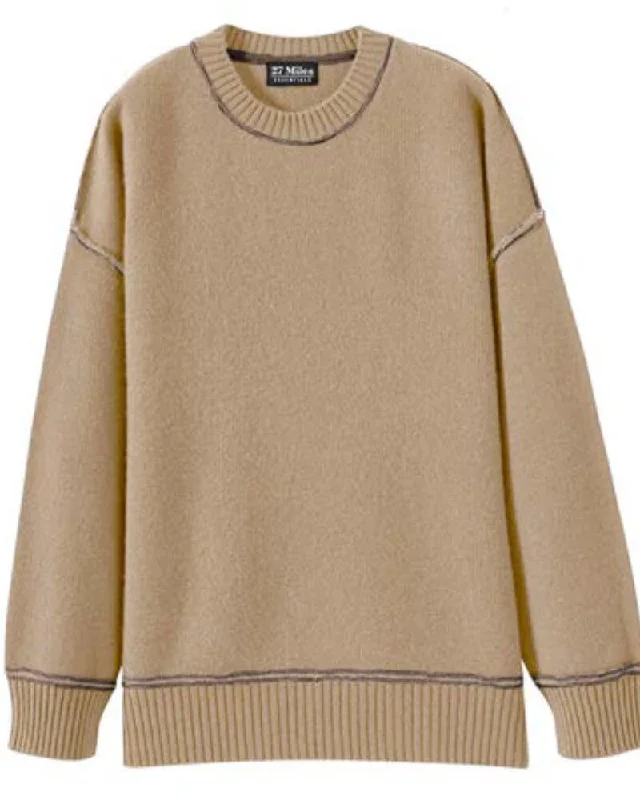 Prim sweater in Camel Anti-Pilling Anti-Shrink Durable