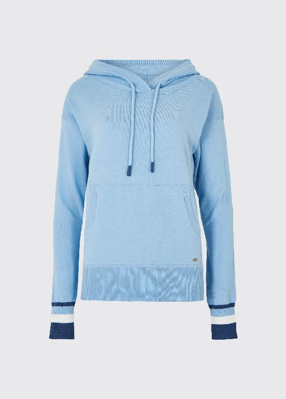 Burncourt Pullover Hoodie - Light Sky Boxy Neck Sweater
