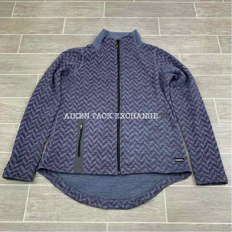 Kerrits Fleece Zip Up Jacket, Size Large Welt Pockets Slit Pockets Flap Pockets