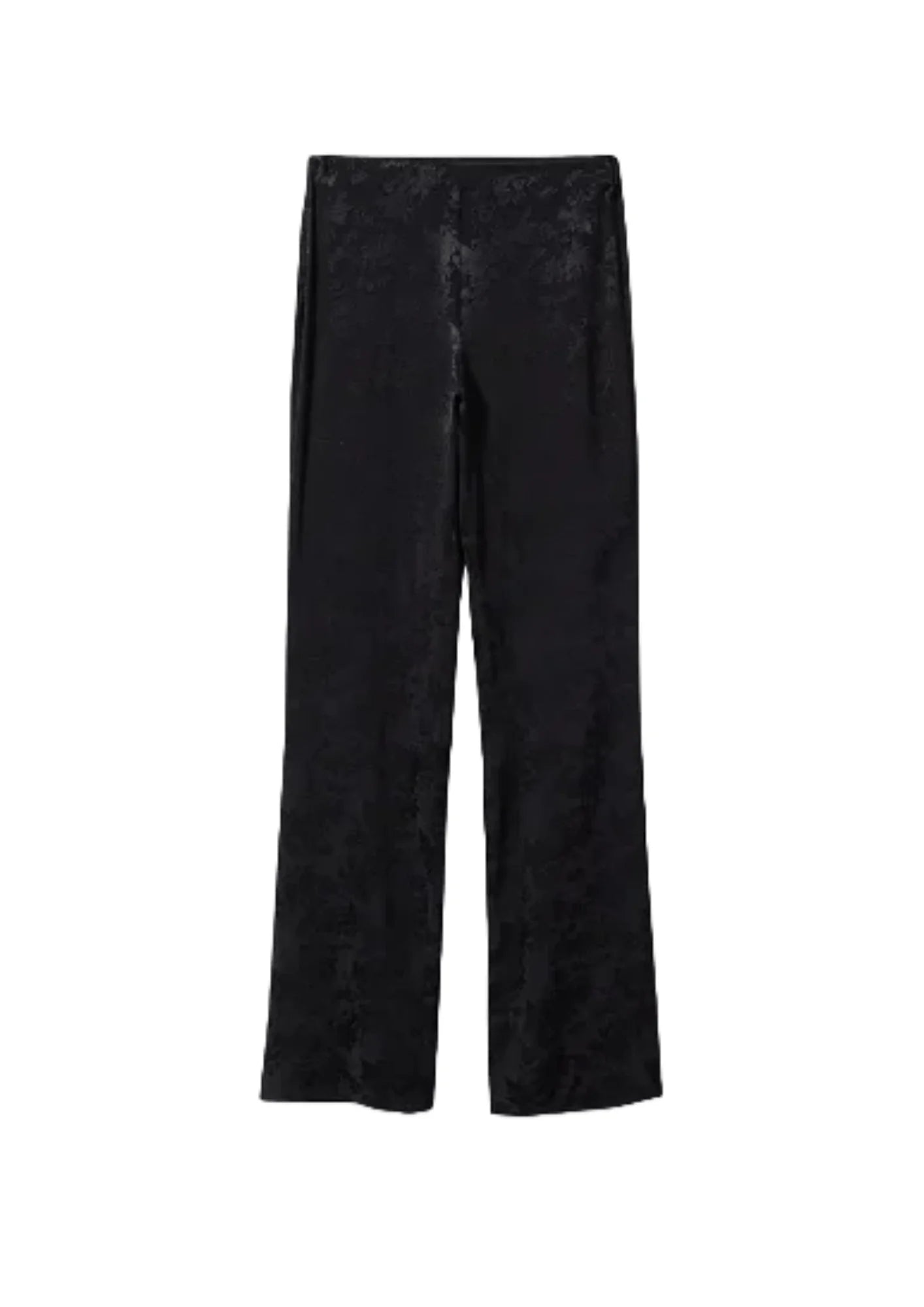 BLACK JACQUARD TROUSERS Trousers Fleece Cozy