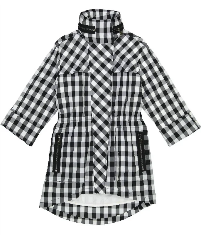 Modern Anorak Gingham In Black/white