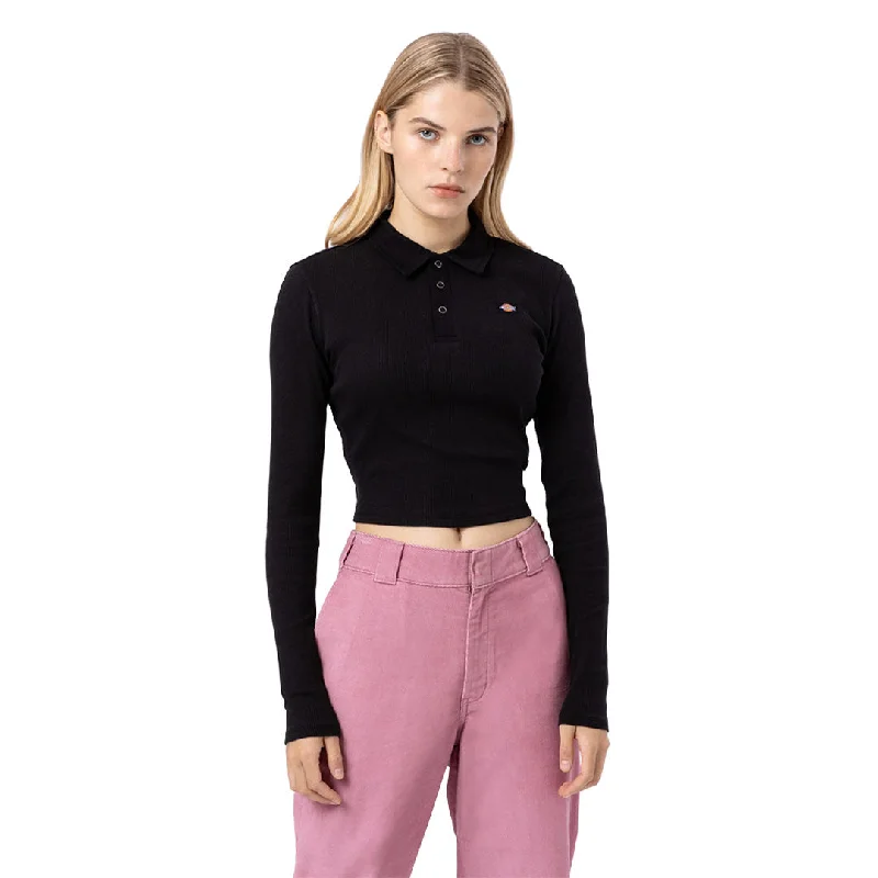 Dickies - Women's Tallasee Long Sleeve Cropped Polo (FLR06KBK)