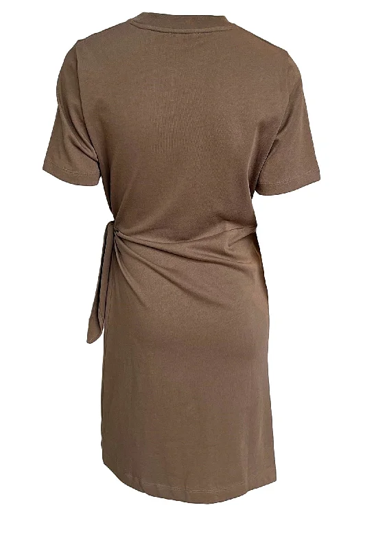 Short Sleeve Side Tie Dress