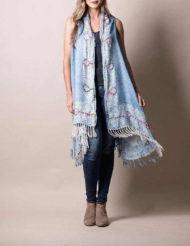 3-in-1 Jaipur Wrap - Sky