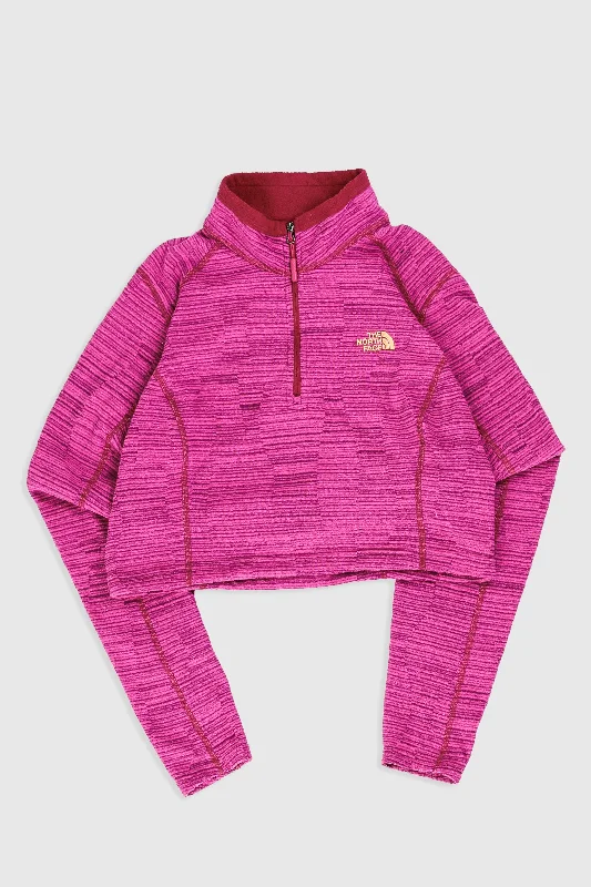 Rework North Face Crop Fleece Sweater - M