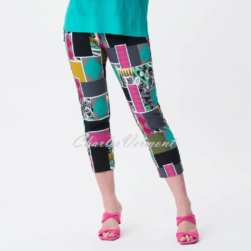 Joseph Ribkoff Patchwork Printed Cropped Trouser - Style 231253