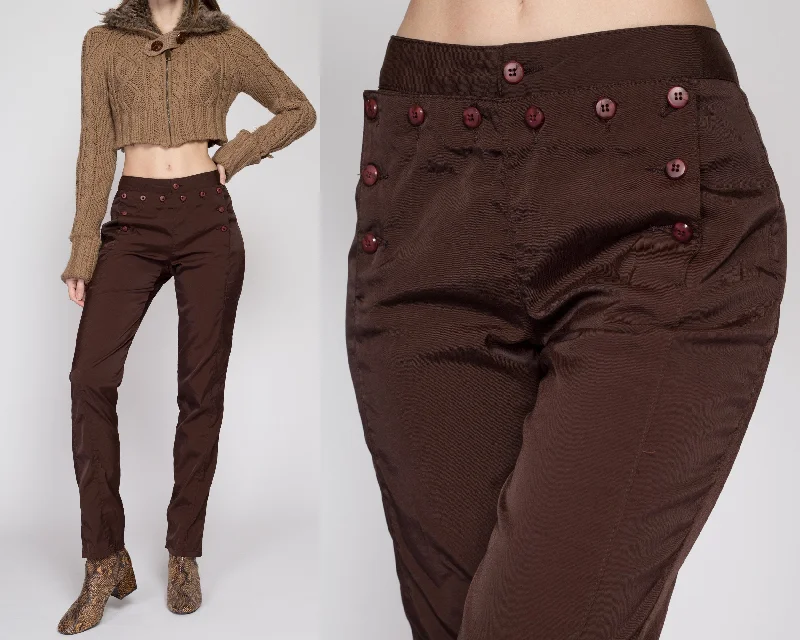 Small 90s Z Cavaricci Chocolate Brown Sailor Pants