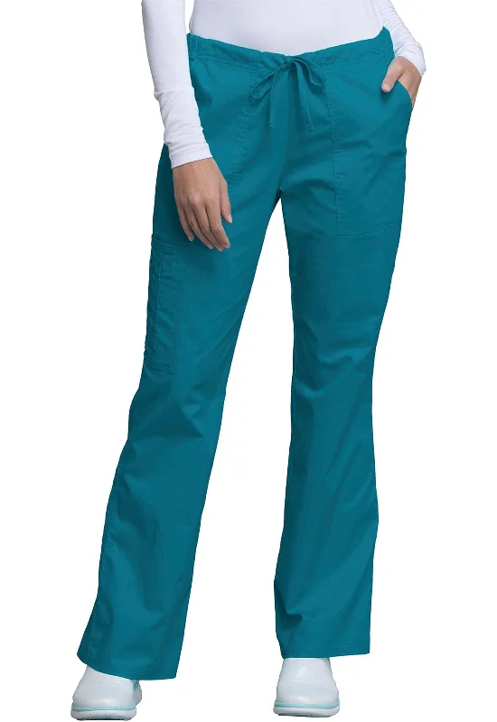 WW Core Stretch  Mid Rise Drawstring Cargo Scrub Pant 4044