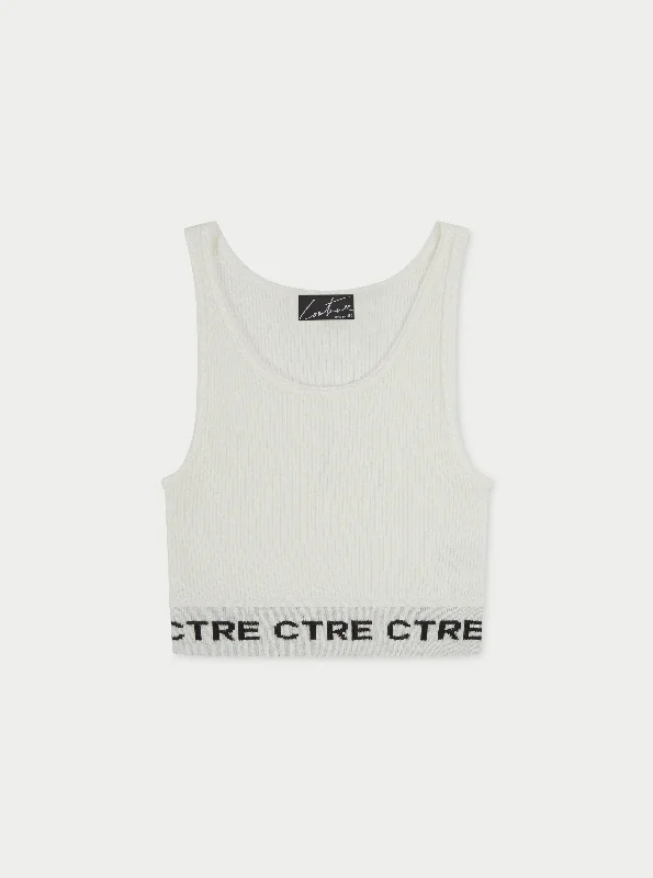 CTRE KNITTED VEST TOP - CREAM