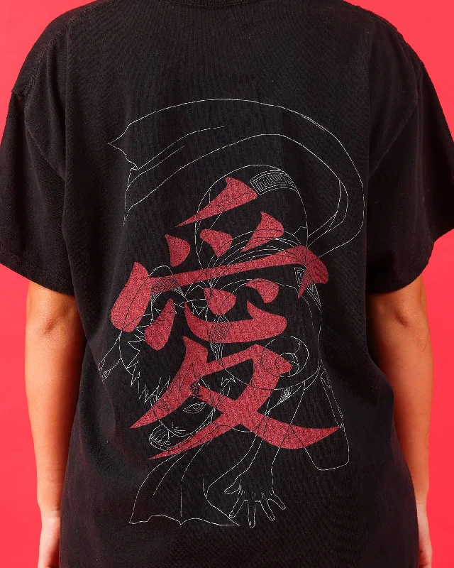 Goat Crew X Naruto Gaara Vintage T-Shirt Black Wash