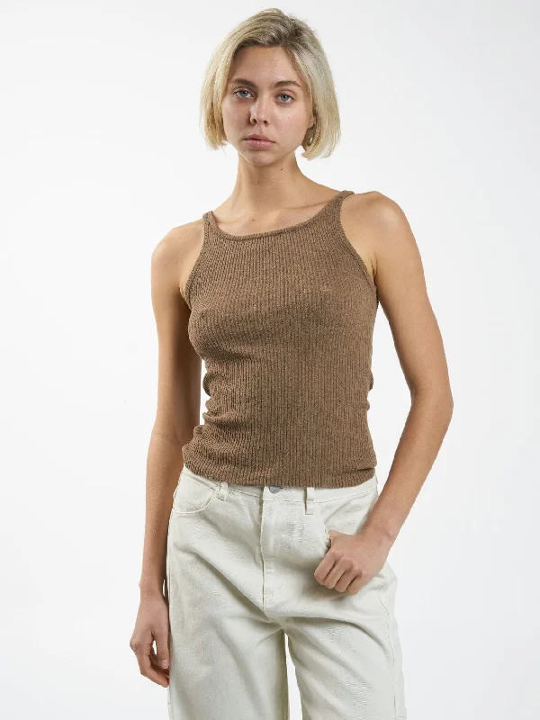 Langley Knit Tank - Mustard Gold