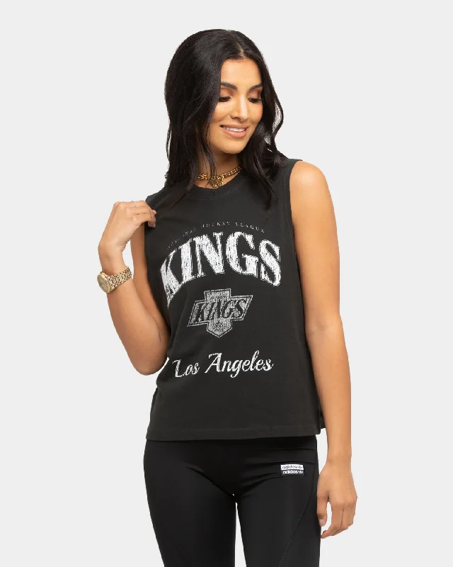 Majestic Athletic Women's Los Angeles Kings Vintage Gym Tank Black