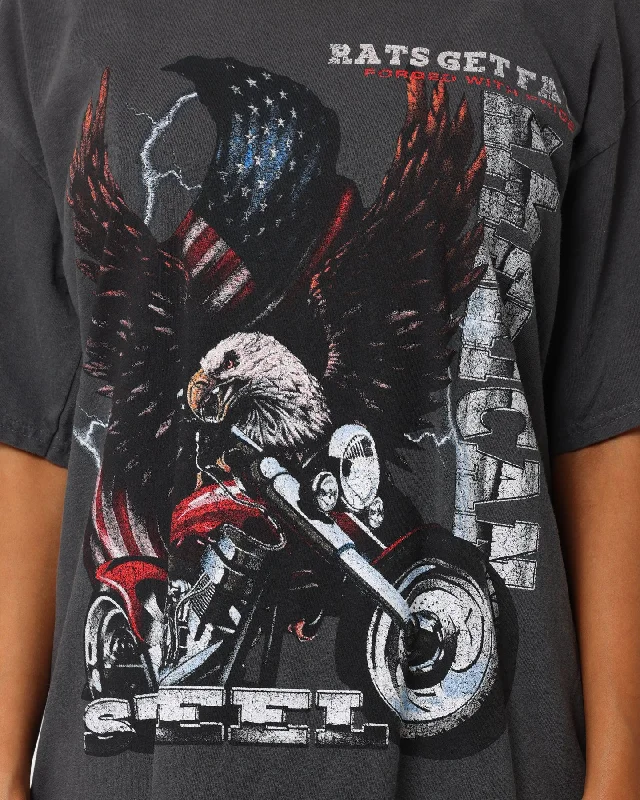 Rats Get Fat American Steel Vintage Tee Black Dye