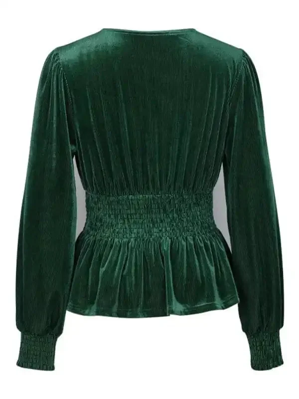 Women’s new long-sleeved velvet top