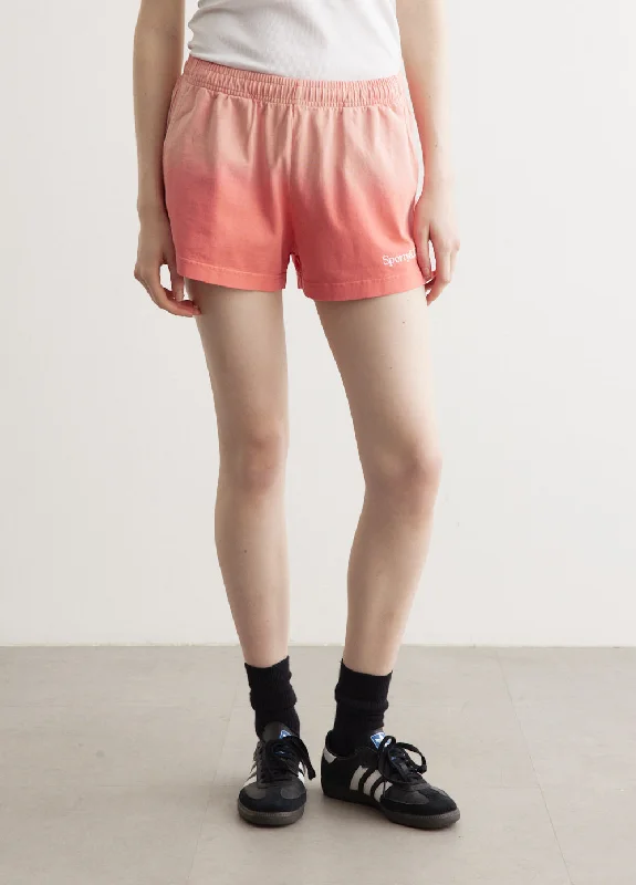 Serif Logo Embroidered Disco Shorts